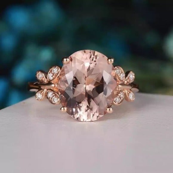 Rose gold butterfly ring pink tourmaline bohemian cottage core butterflies - Picture 7 of 7